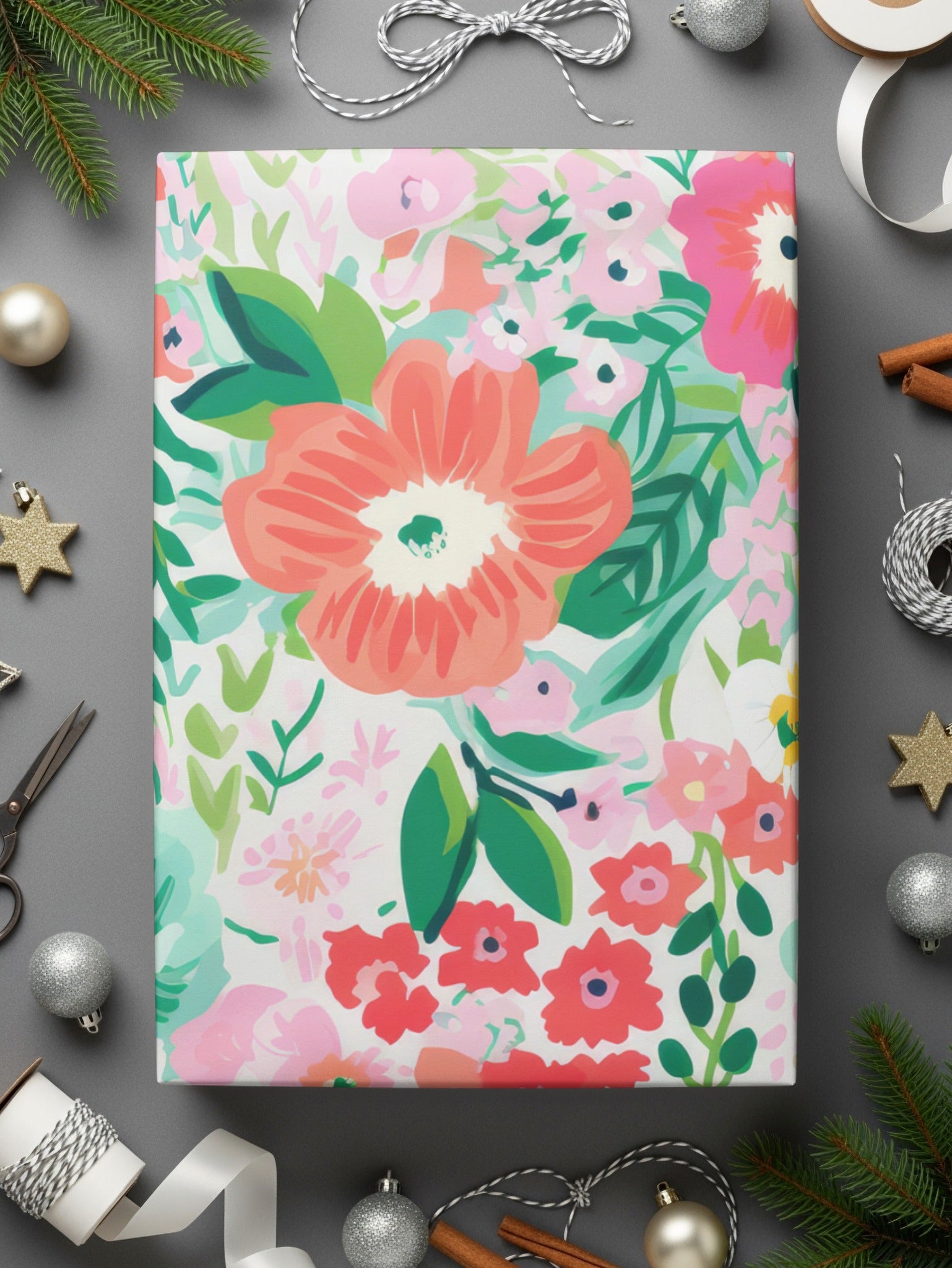 Pastel Maximalist Christmas Pattern Seamless Pattern for Commercial Use