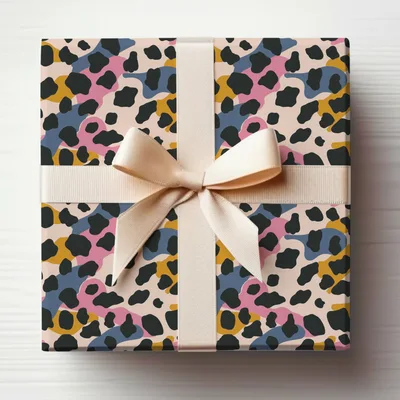 Pastel Modern Animal Print Background Leopard Spots Digital