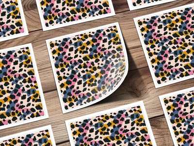 Pastel Modern Animal Print Background Leopard Spots Digital