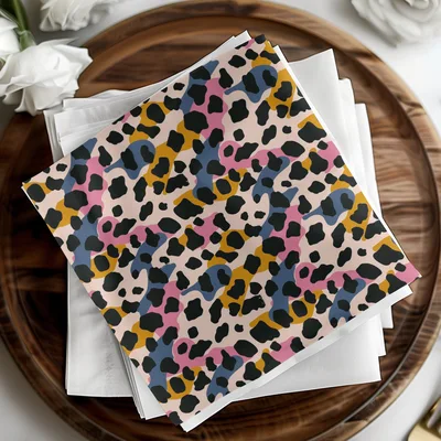 Pastel Modern Animal Print Background Leopard Spots Digital