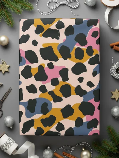Pastel Modern Animal Print Background Leopard Spots Digital