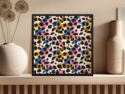 Pastel Modern Animal Print Background Leopard Spots Digital