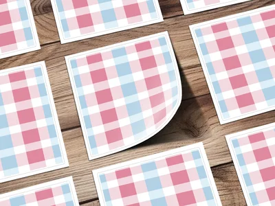 Pastel Pink Blue Gingham Digital Paper, Checkered Seamless Pattern High Resolution, Spring Gingham, Commercial Use
