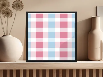 Pastel Pink Blue Gingham Digital Paper, Checkered Seamless Pattern High Resolution, Spring Gingham, Commercial Use