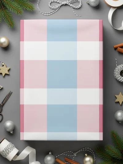 Pastel Pink Blue Gingham Digital Paper, Checkered Seamless Pattern High Resolution, Spring Gingham, Commercial Use