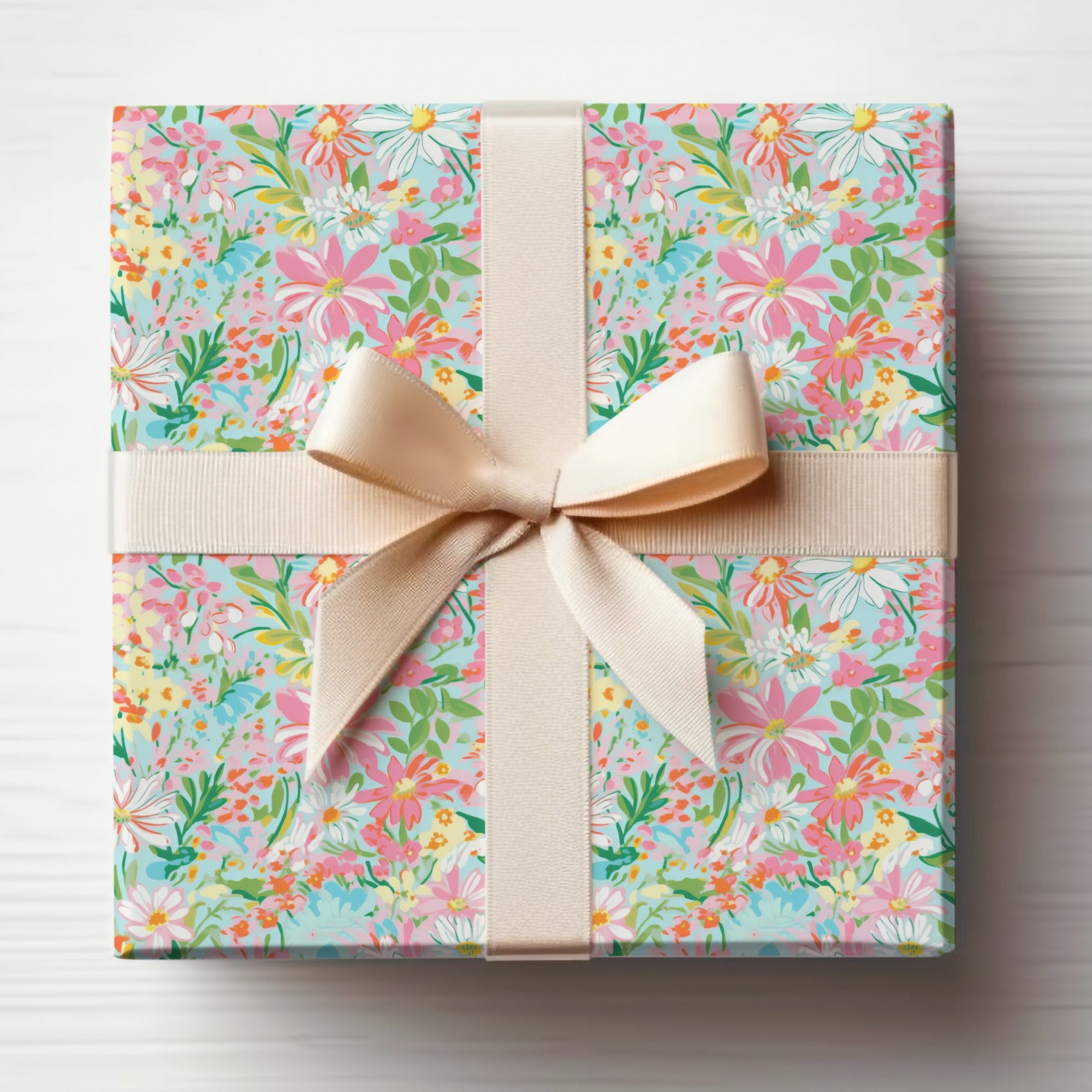 Pastel Spring Floral Light Pink Preppy Seamless Pattern