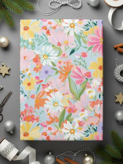 Pastel Spring Floral Multicolored Preppy Seamless Digital