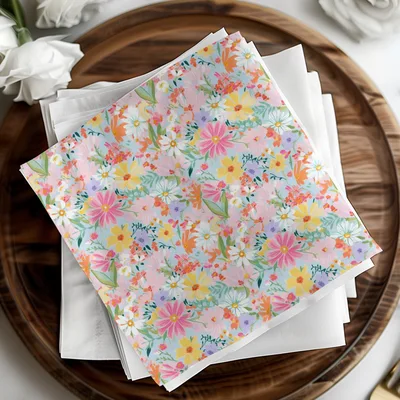 Pastel Spring Floral Multicolored Preppy Seamless Digital