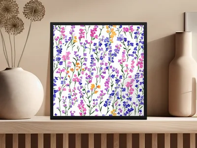 Pastel Spring Floral Pattern Ditsy Floral Seamless Pattern