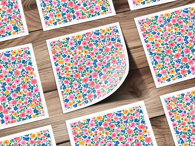 Pastel Spring Floral Pattern Tiny Seamless Ditsy Flower Background