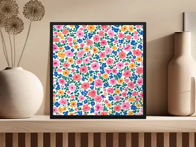 Pastel Spring Floral Pattern Tiny Seamless Ditsy Flower Background