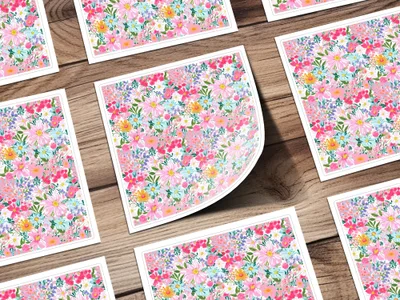 Pastel Spring Floral Preppy Seamless Pattern Digital