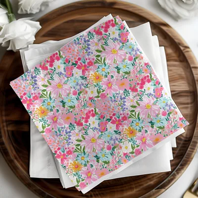 Pastel Spring Floral Preppy Seamless Pattern Digital