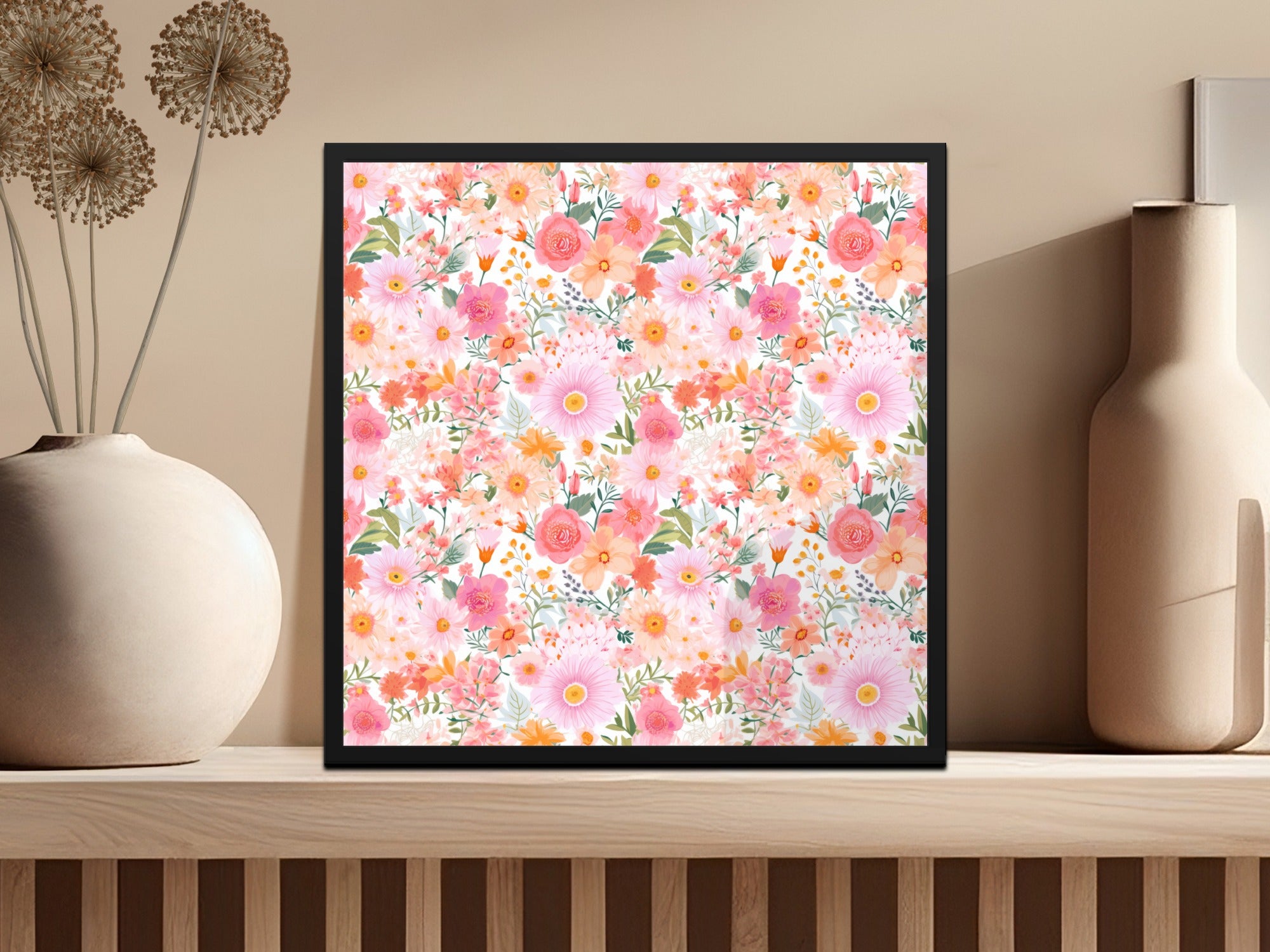 Pastel Spring Floral Preppy Seamless Pattern Digital