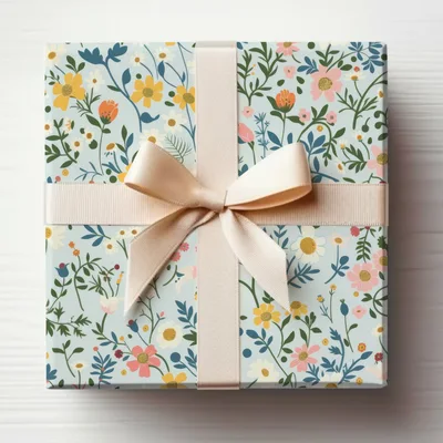 Pastel Spring Wildflowers Pattern Seamless Allover Pattern