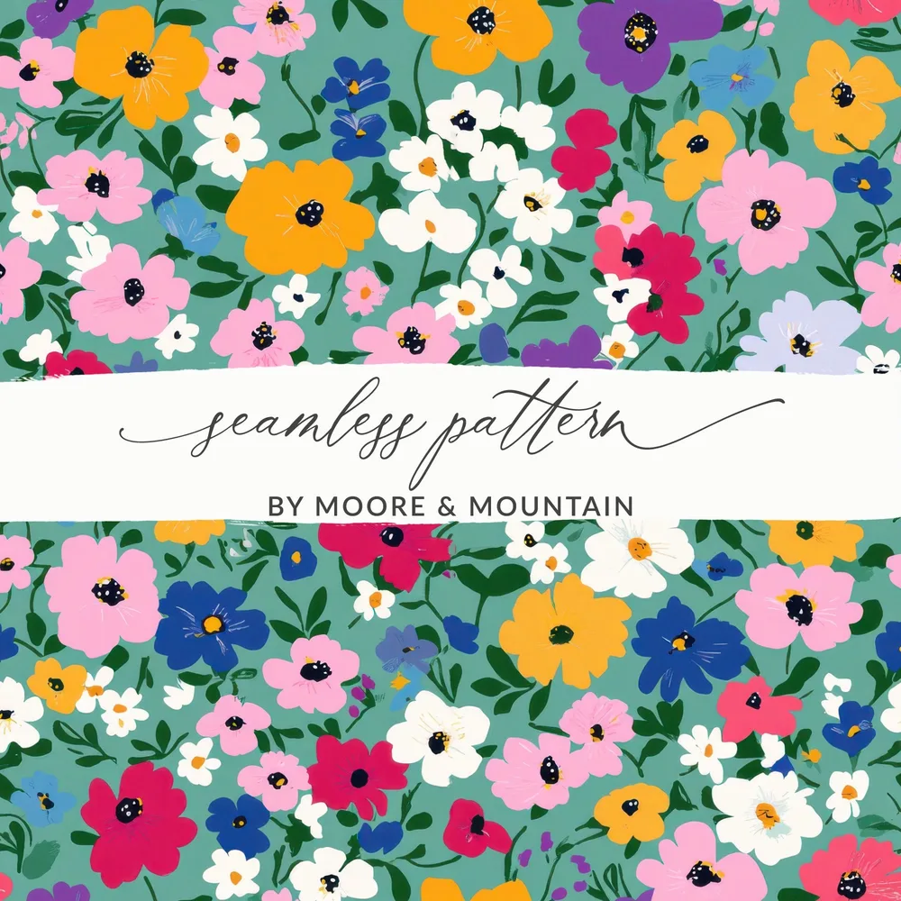 Pastel Summery Floral Pattern Tiny Seamless Ditsy Flower Background