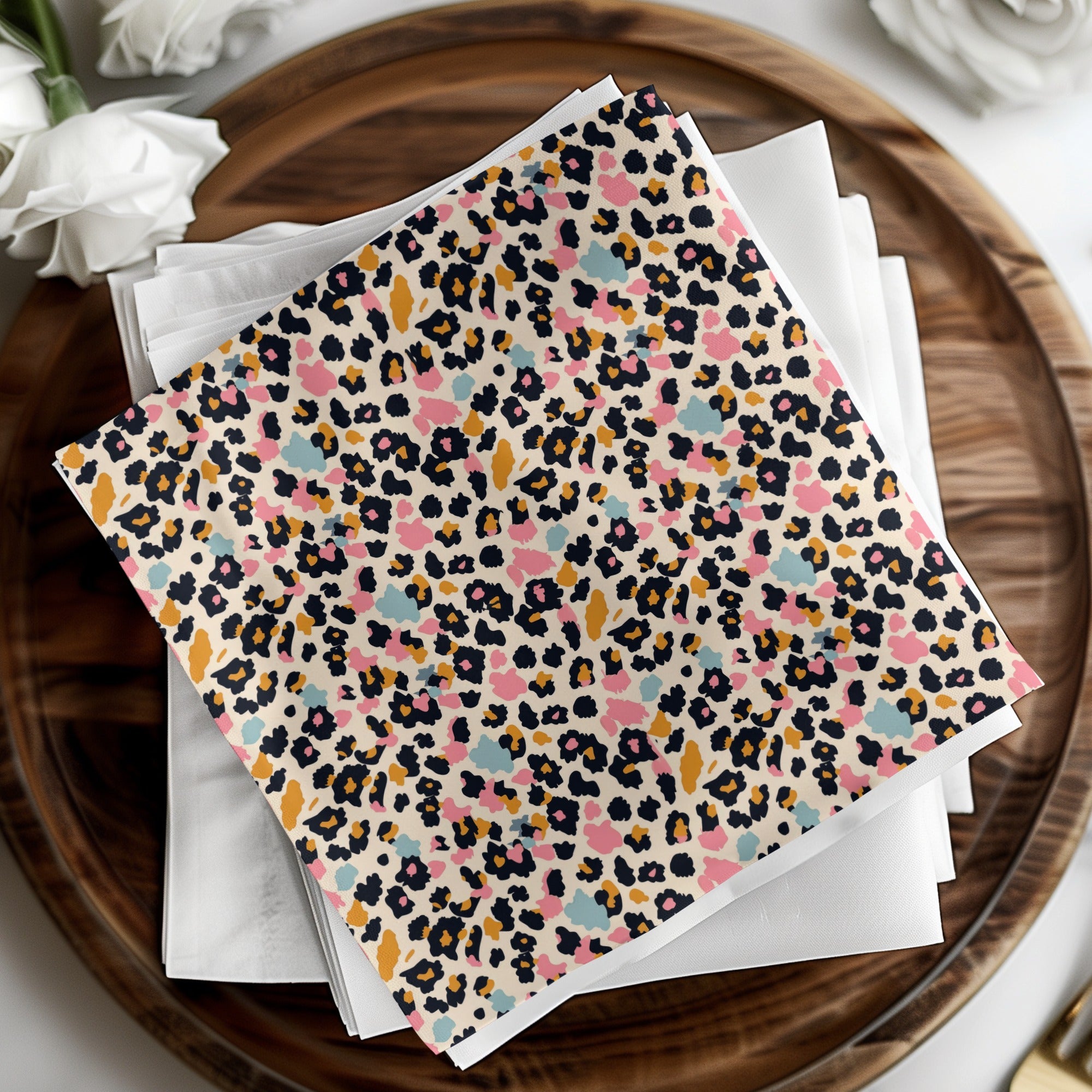 Pastel Wild Leopard Spots Seamless Animal Print Digital