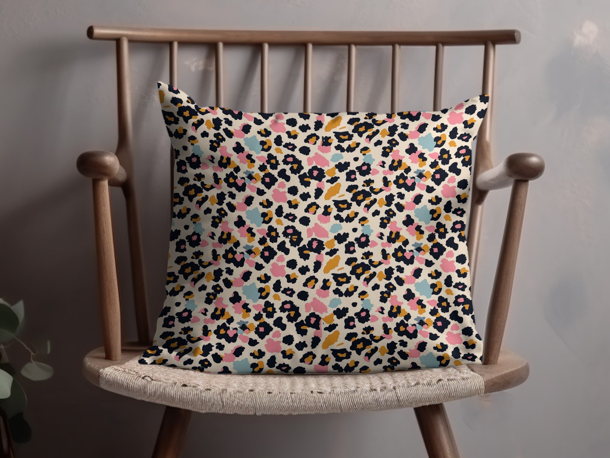 Pastel Wild Leopard Spots Seamless Animal Print Digital