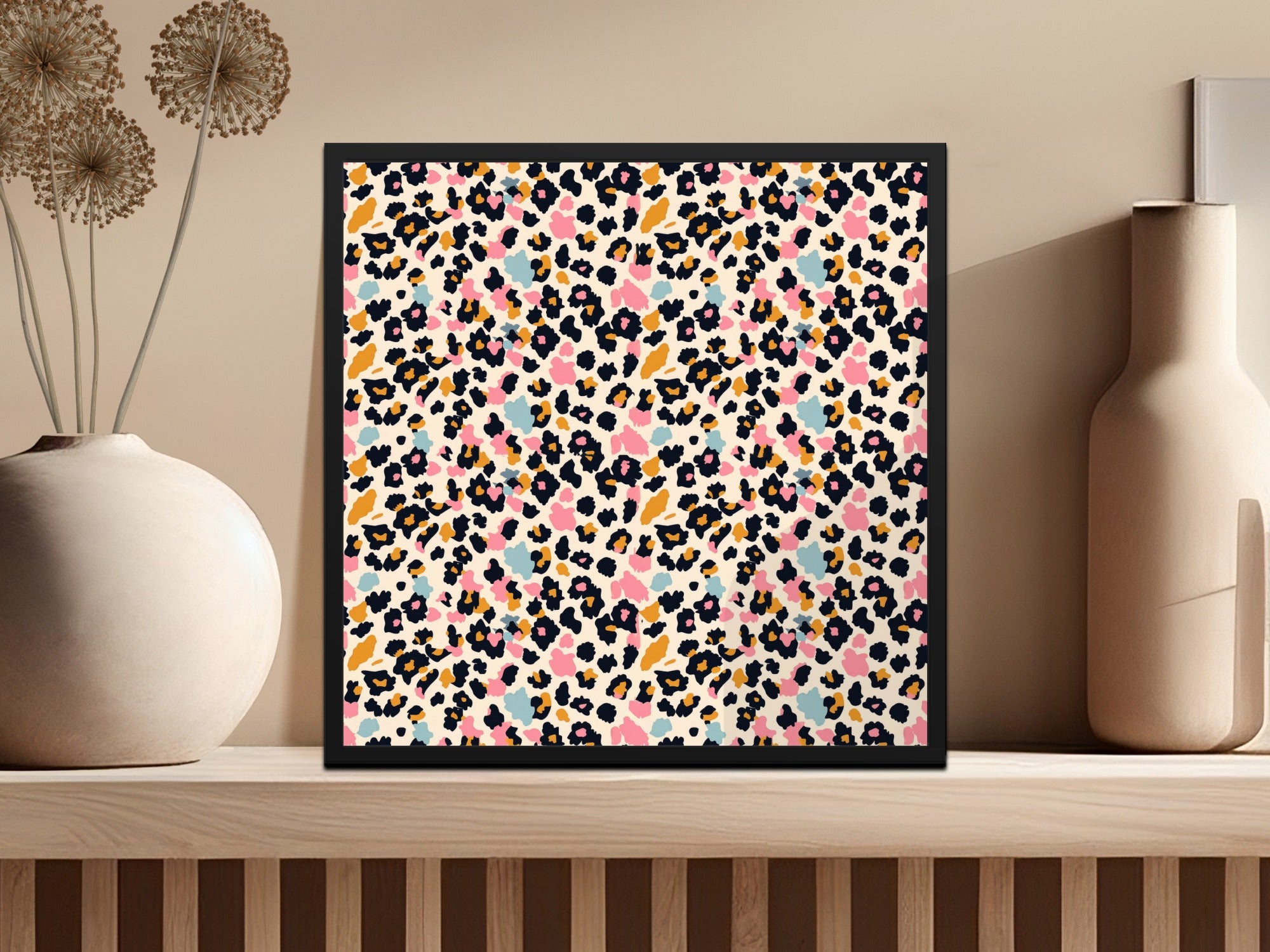Pastel Wild Leopard Spots Seamless Animal Print Digital