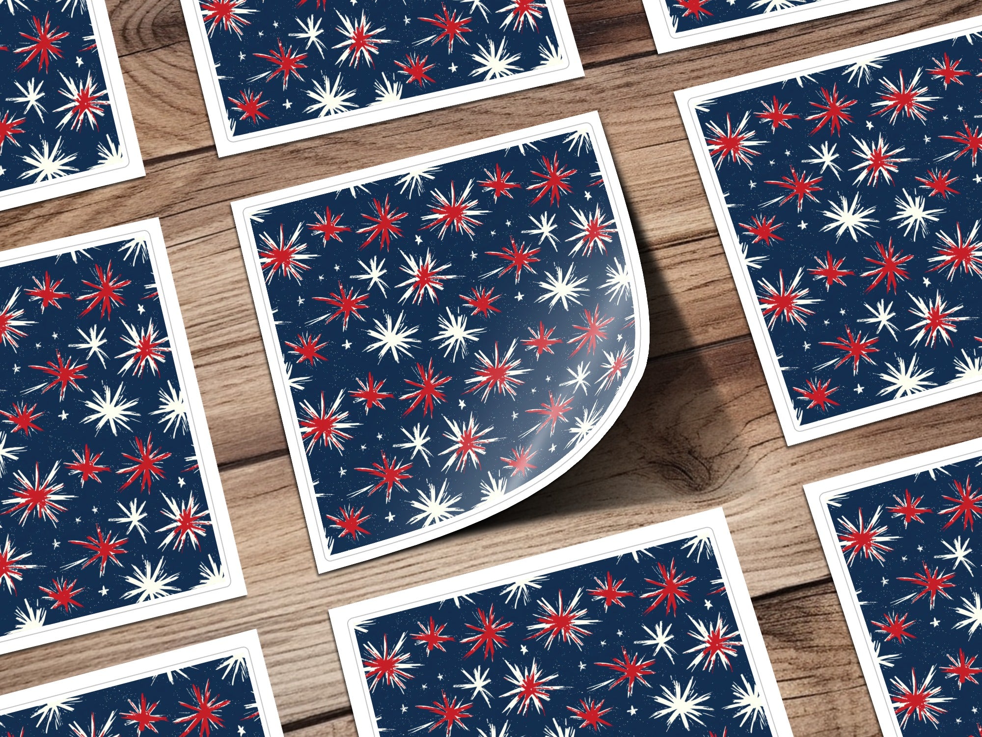 Patriotic Seamless Pattern, July 4th Digital Paper, USA, Red White Blue, Star Pattern, Independence Day Background, Scrapbooking