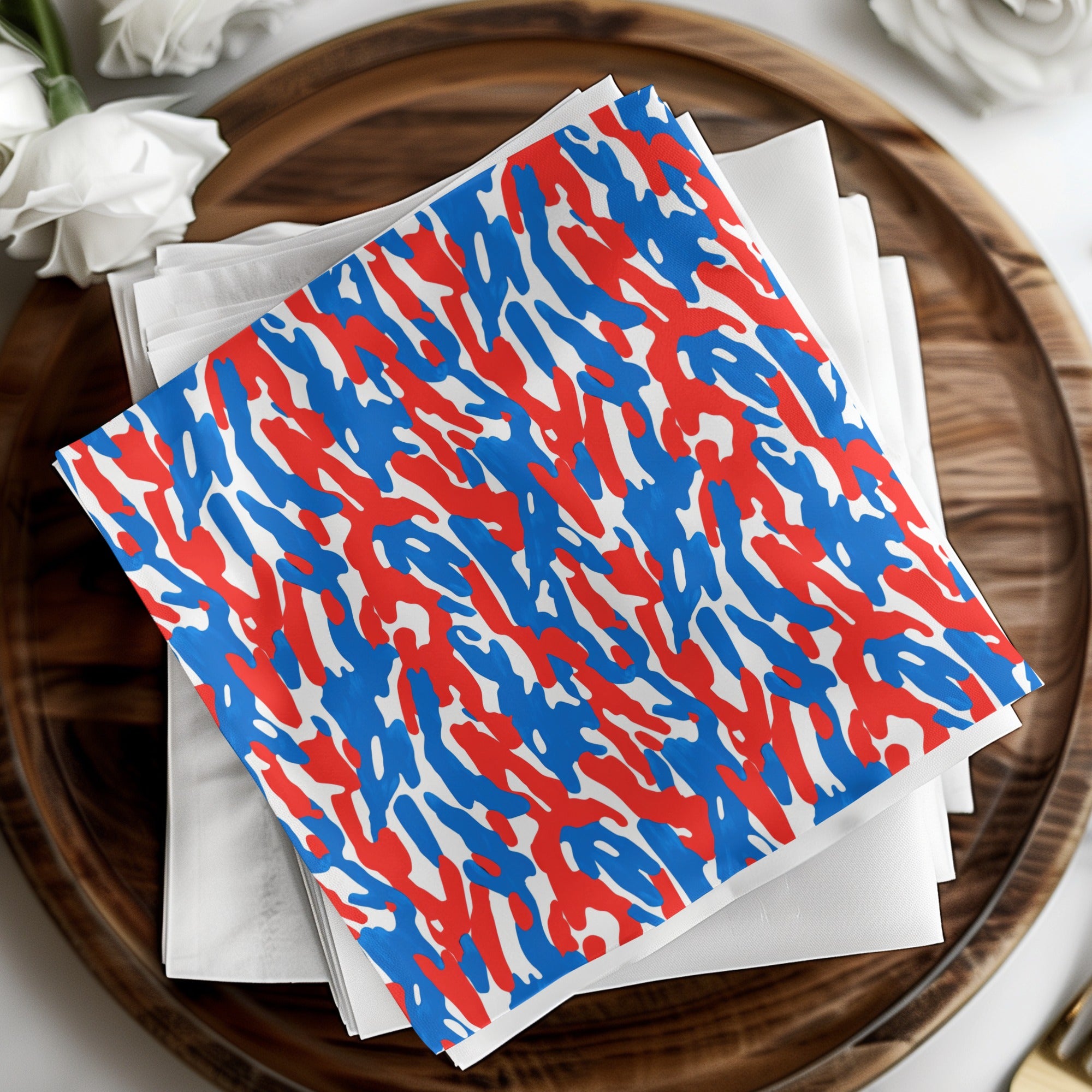 Patriotic Seamless Pattern, USA Digital Paper, July 4th Background, Red White Blue Repeat Pattern, American Digital Download