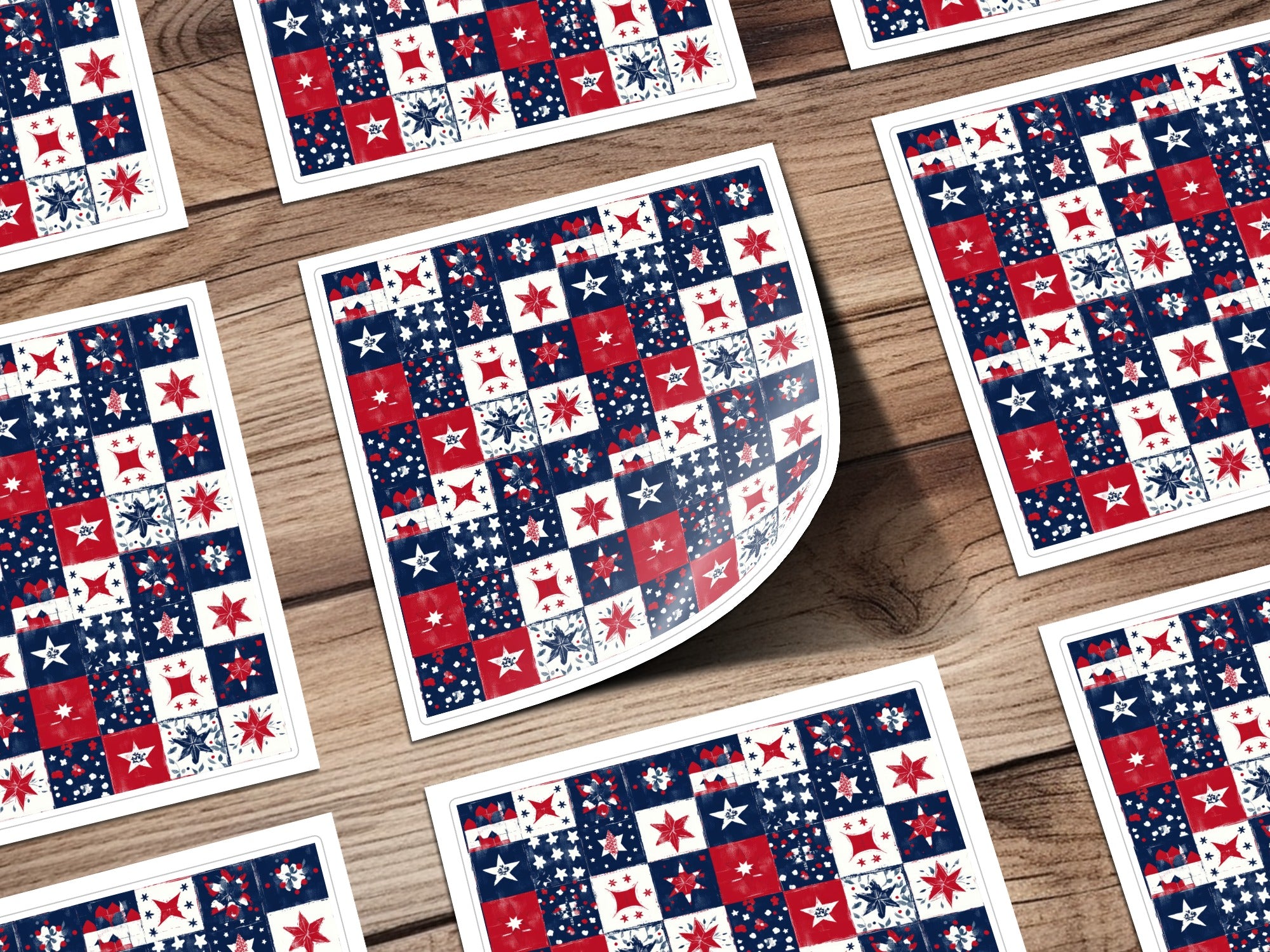 Patriotic Seamless Pattern, USA Digital Paper, July 4th Fabric Design, Red White Blue, Star Background, American Print, Digital Download