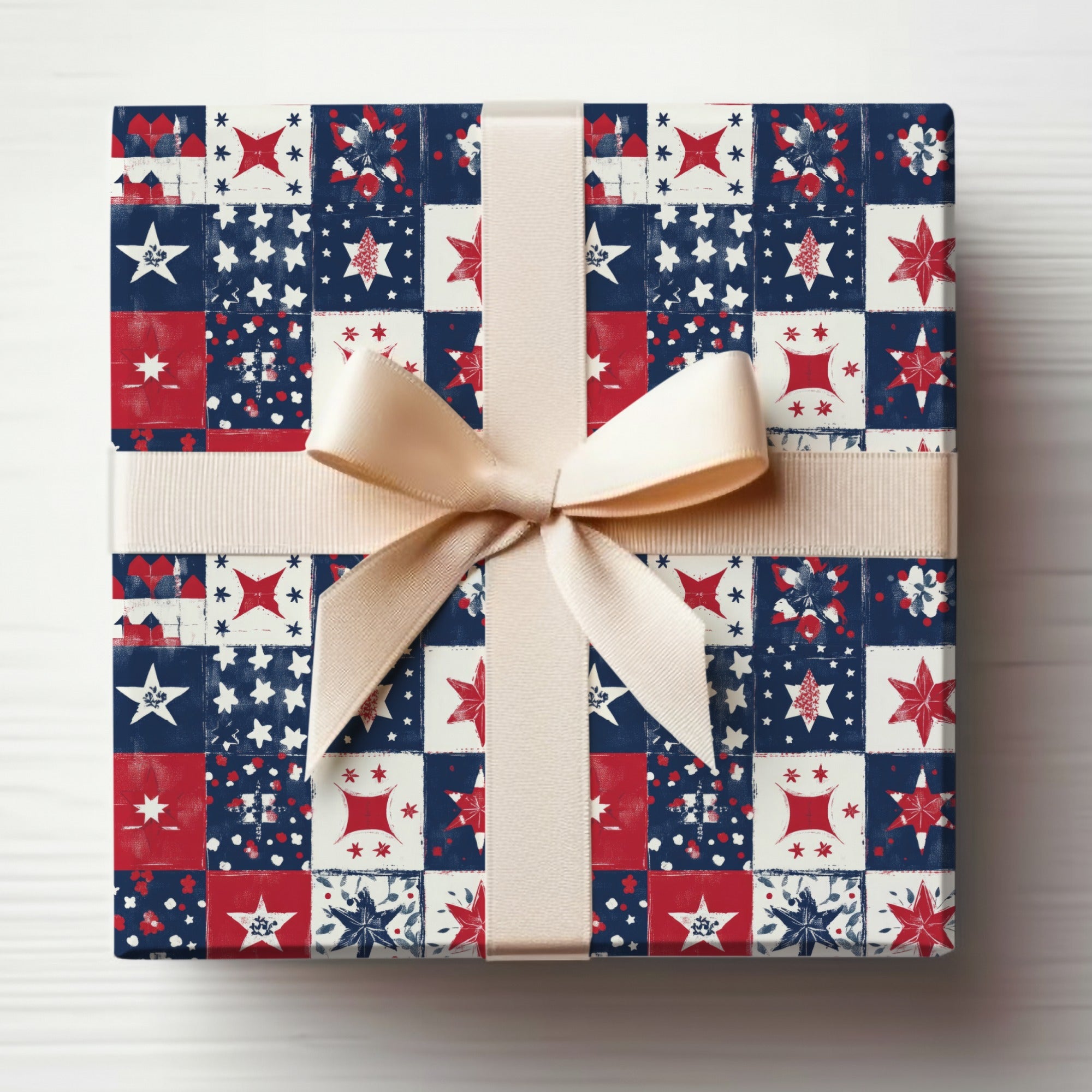 Patriotic Seamless Pattern, USA Digital Paper, July 4th Fabric Design, Red White Blue, Star Background, American Print, Digital Download