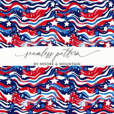 Patriotic Stars and Stripes Seamless Digital Paper, 4th of July Pattern, Red White and Blue Background, Digital Download for Crafts