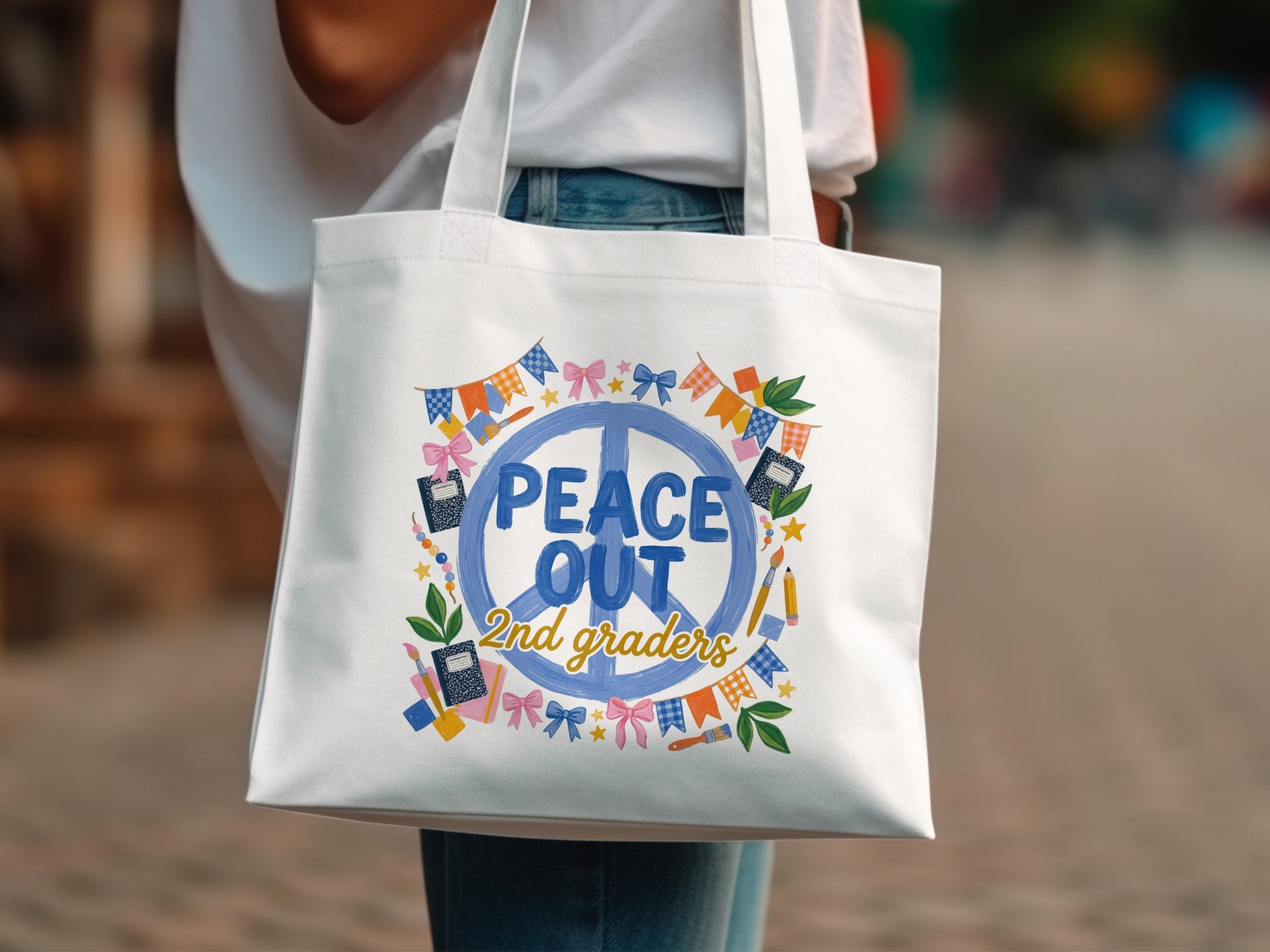 Peace Out 2nd Graders T-Shirt, End of School Year Teacher Gift, Last Day of School Second Grade Student Digital Download SVG
