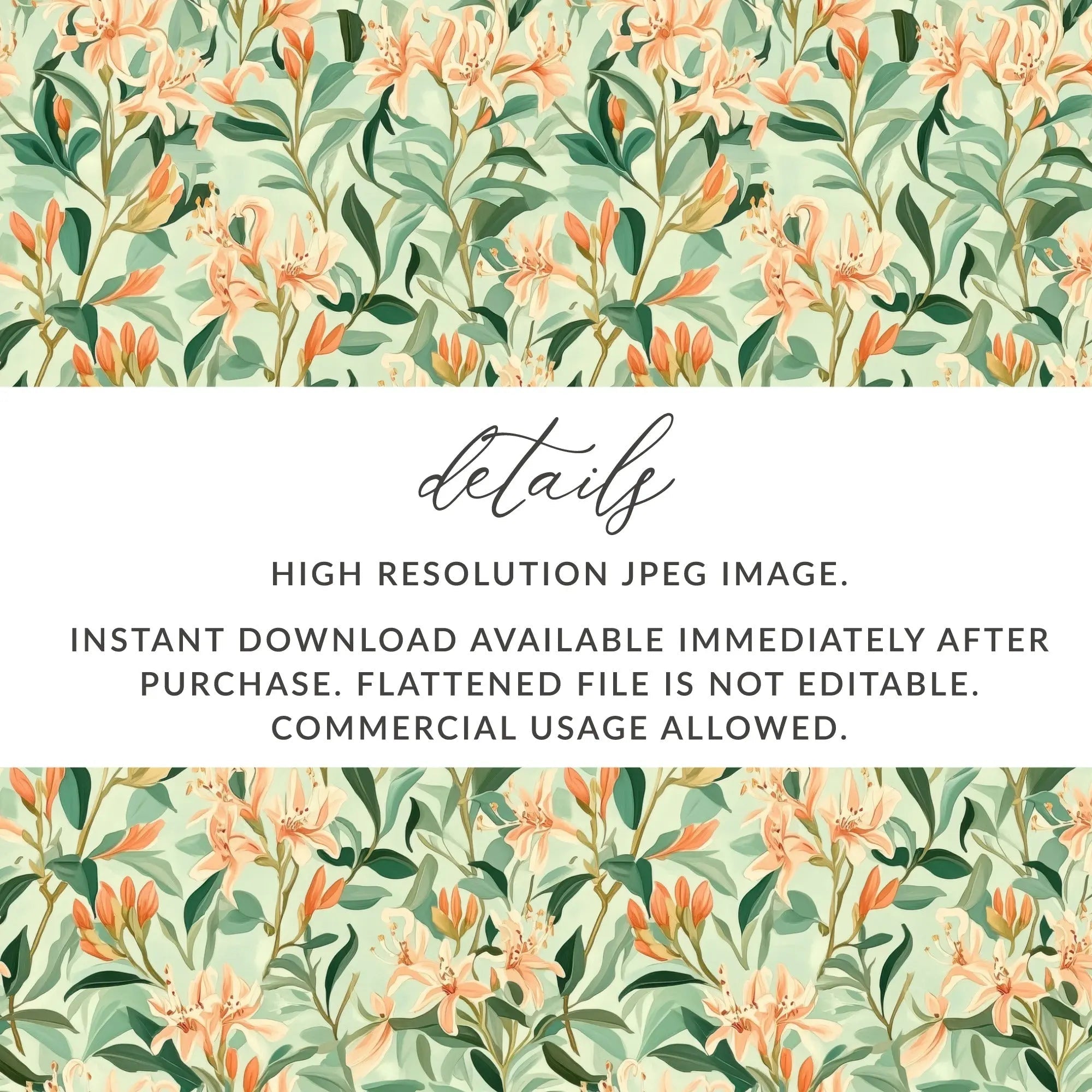 Peach Azalea Floral Digital Paper, Seamless Pattern for Fabric Design, Printable Background, Digital Download, Scrapbooking, Wallpaper
