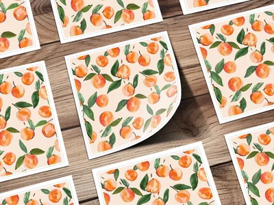 Peach Digital Paper, Watercolor Fruit Pattern, Seamless Peach Background, Summer Pattern Digital Download, Printable Peach Design