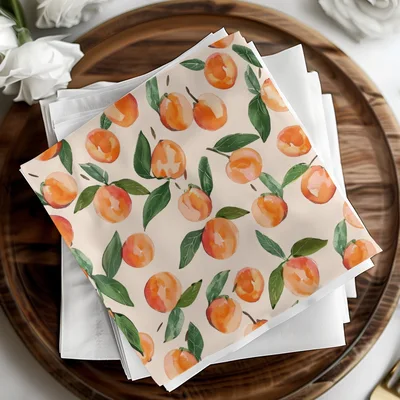 Peach Digital Paper, Watercolor Fruit Pattern, Seamless Peach Background, Summer Pattern Digital Download, Printable Peach Design