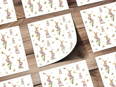 Peter Rabbit Digital Seamless Pattern, Spring Easter Bunny JPEG, Cute Kids Fabric Design, Nursery Wallpaper, Digital Paper Download
