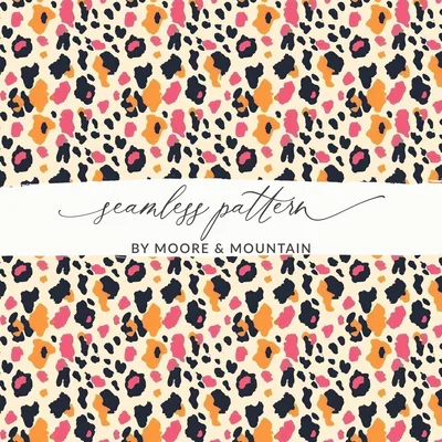 Pink and Black Wild Leopard Spots Modern Animal Print Background Digital