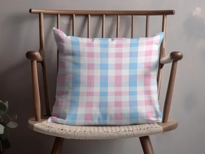 Pink Blue White Spring Plaid Pattern for Backgrounds Digital