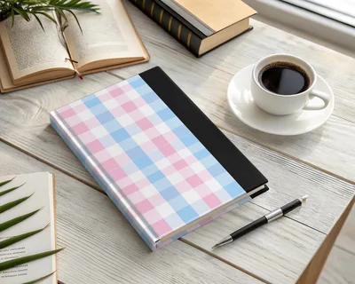 Pink Blue White Spring Plaid Pattern for Backgrounds Digital