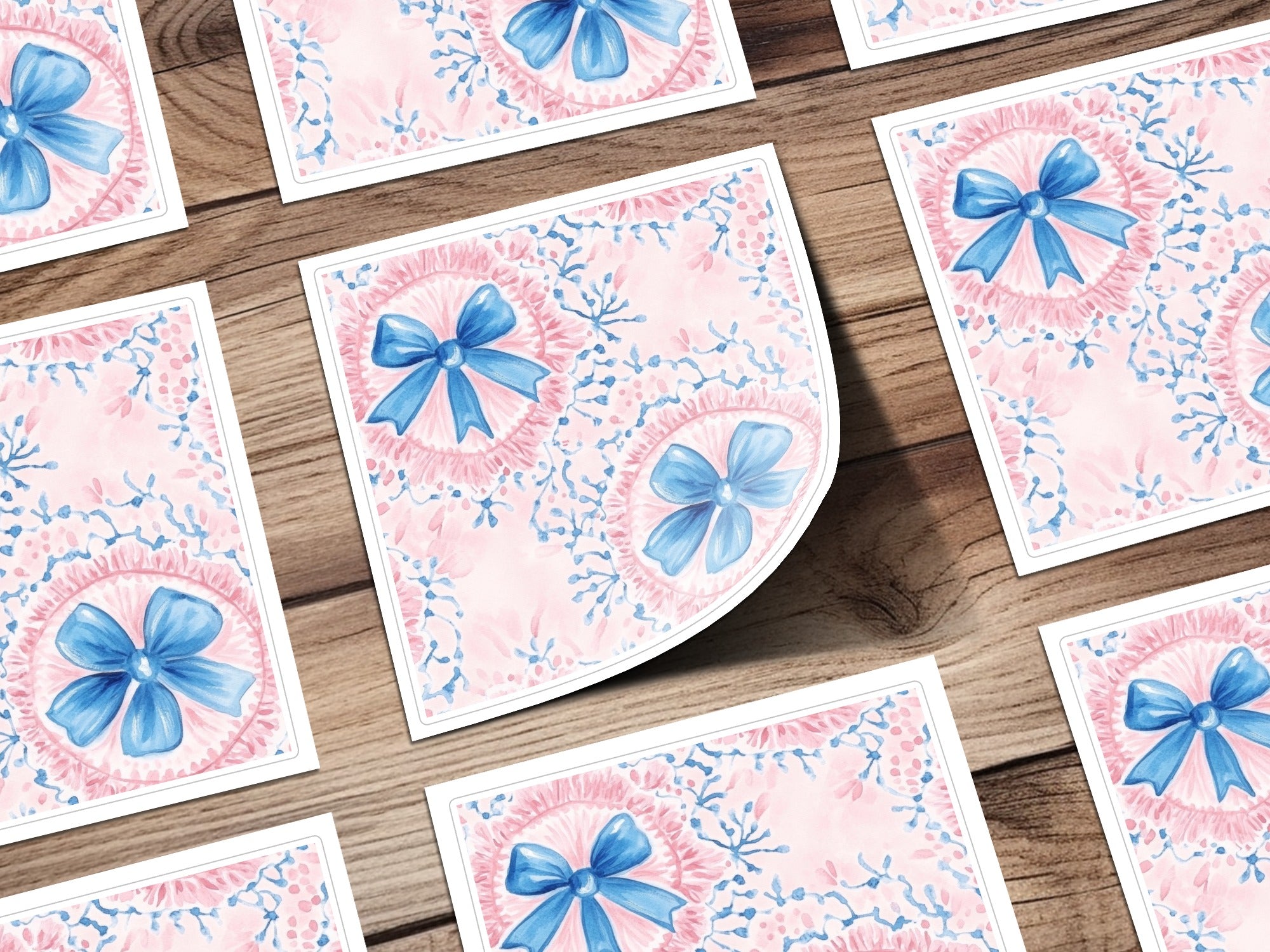 Pink Bows Seamless Grandmillenial Digital