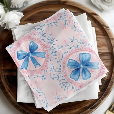 Pink Bows Seamless Grandmillenial Digital