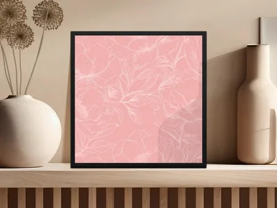 Pink Floral Digital Paper, Peony Flower Pattern, Seamless Pattern JPEG Files, Commercial Use, Print On Demand, Scrapbook Paper, Download