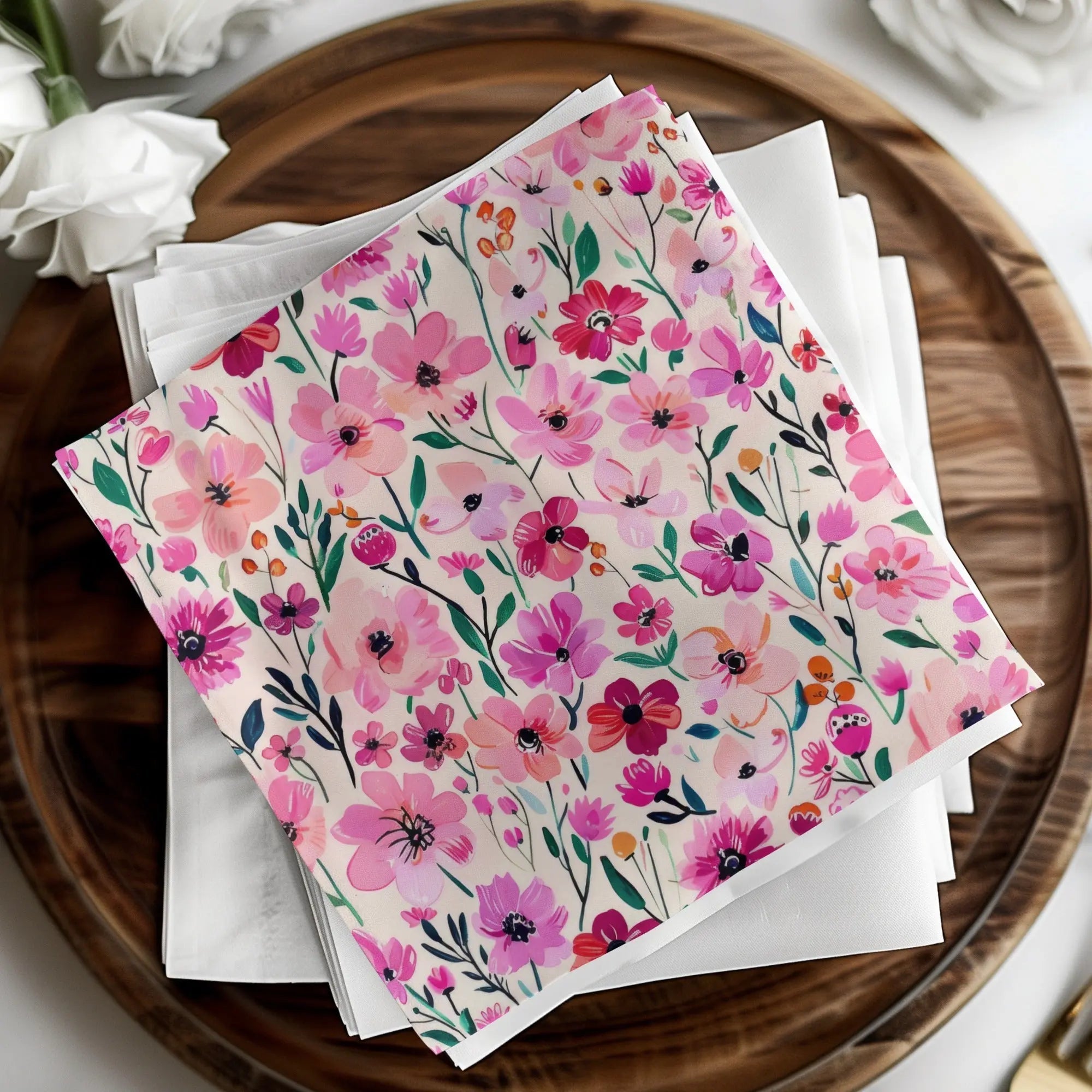 Pink Floral Seamless Pattern, Digital Paper, Flower Design, Repeat Pattern, Fabric Design, Printable Pattern, Commercial Use Digital