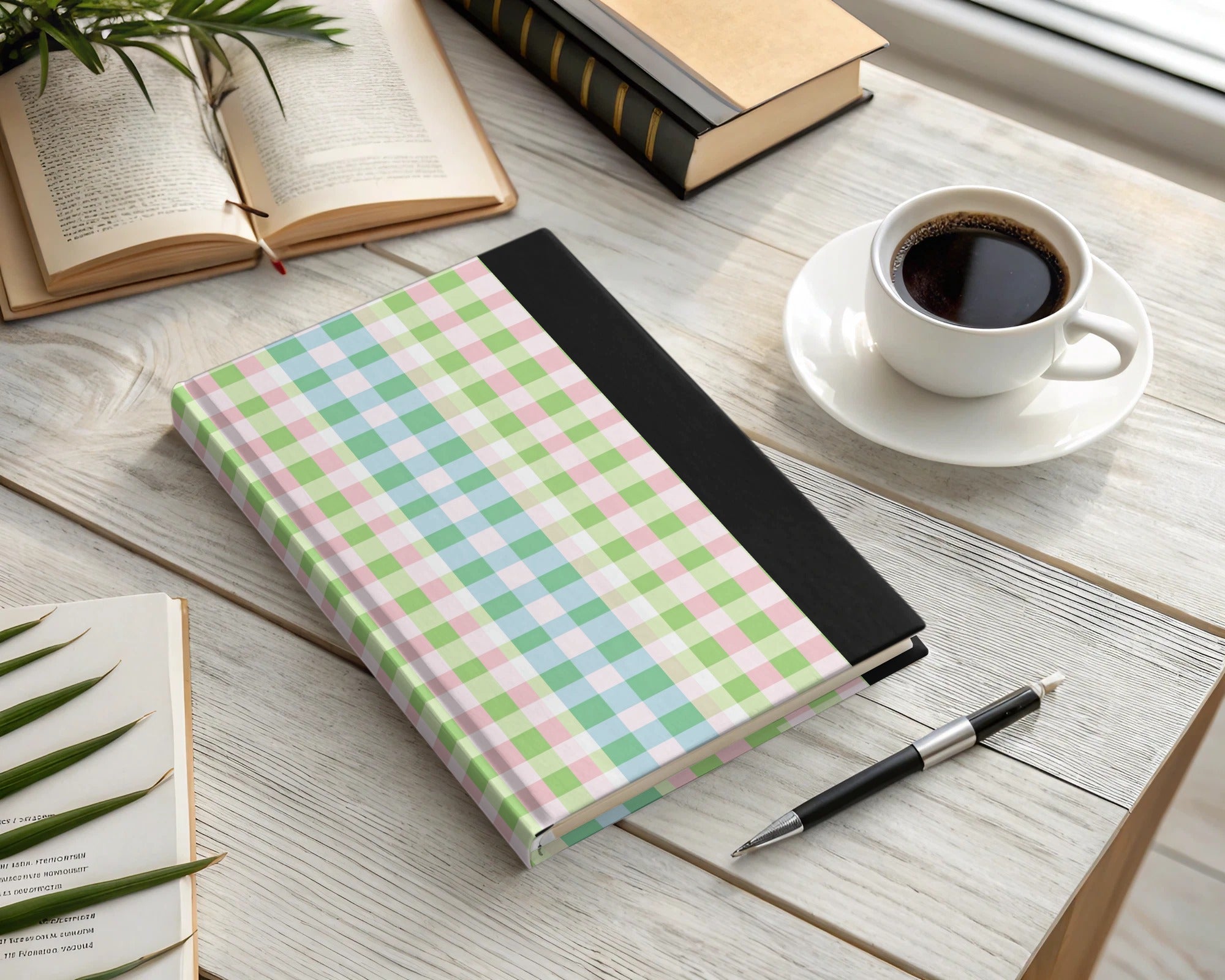 Pink Green Blue White Spring Plaid Digital