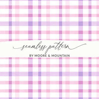 Pink Lavender Easter Plaid Seamless Plaid Digital