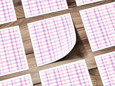 Pink Lavender Easter Plaid Seamless Plaid Digital