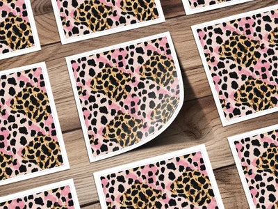 Pink Leopard Print Digital Paper, Tan Animal Print Texture, Cheetah Pattern, Abstract Seamless Design, Printable Background, Digital