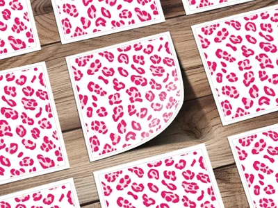 Pink Leopard Print Digital Seamless Pattern, Animal Print Texture, Commercial Use, Scrapbook Paper, Fabric Design, Digital Paper