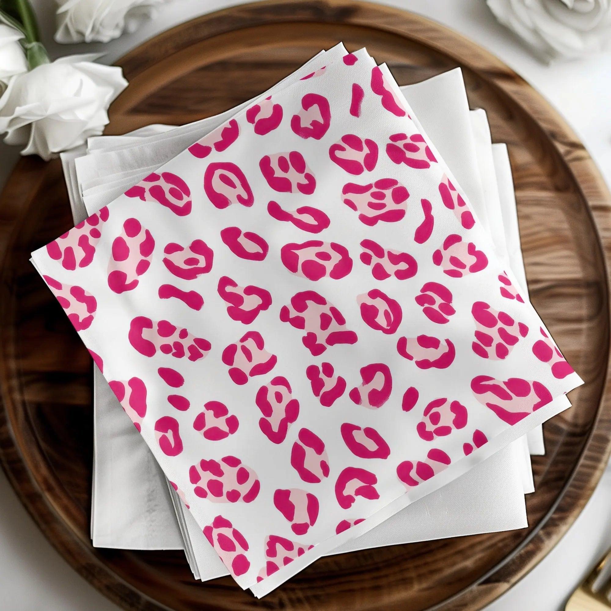 Pink Leopard Print Digital Seamless Pattern, Animal Print Texture, Commercial Use, Scrapbook Paper, Fabric Design, Digital Paper