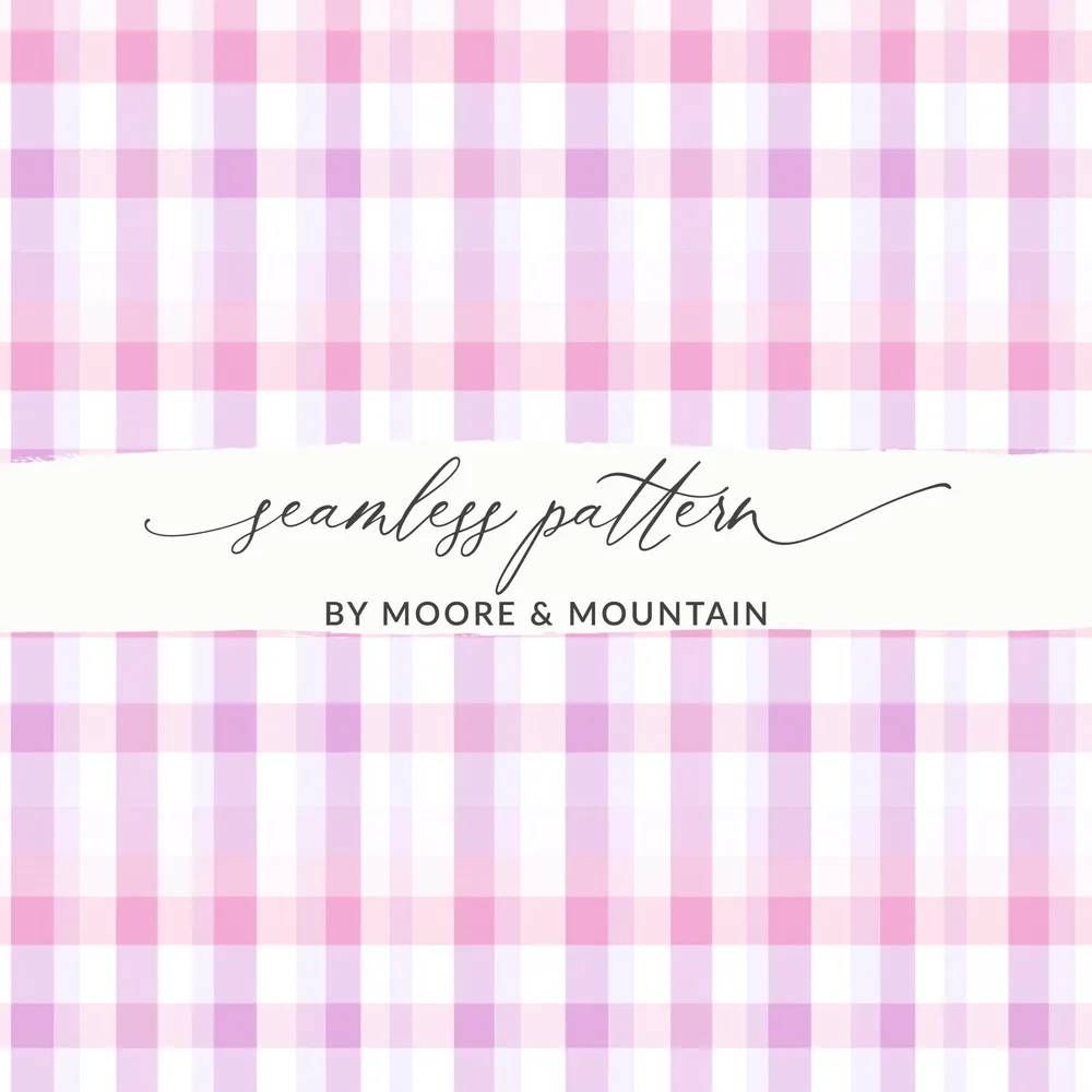 Pink Lilac White Pastel Checkered Pattern Seamless Plaid