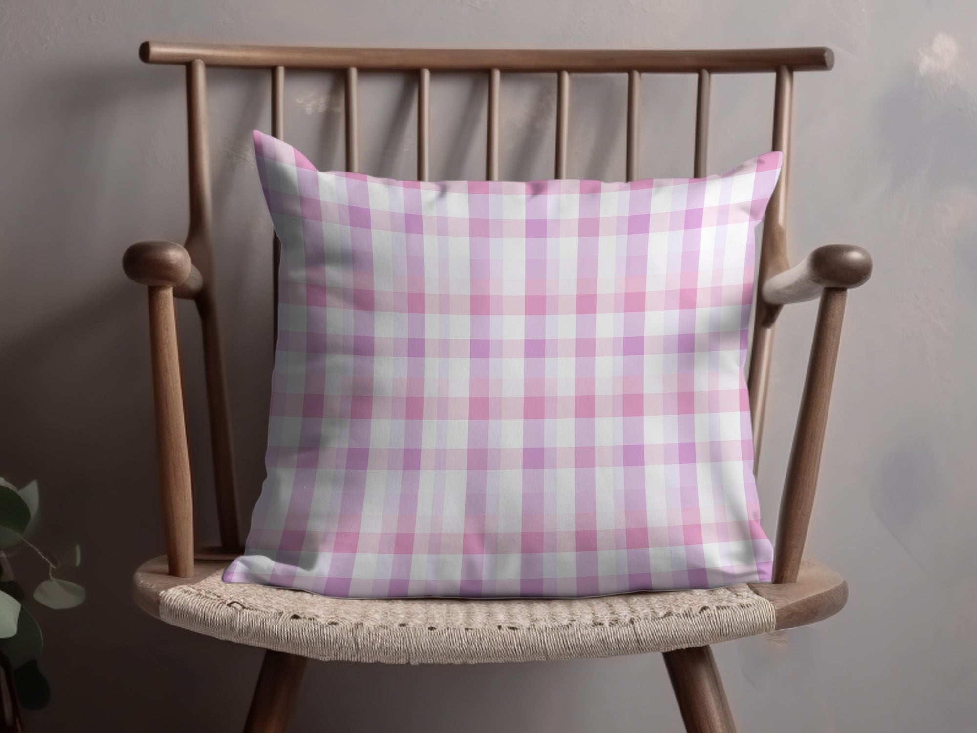 Pink Lilac White Pastel Checkered Pattern Seamless Plaid