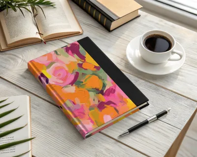 Pink Orange Floral Seamless Modern Painted Digital Paper, Bright Flowers Digital Print, Abstract Art, Floral Pattern, Fabric Design