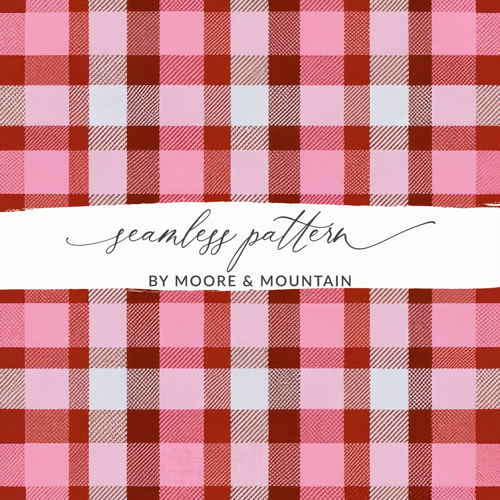 Pink Plaid Digital Paper, Seamless Check Pattern, Tartan Background, Digital Download, Scrapbook Paper, Fabric Design, 12x12 JPEG